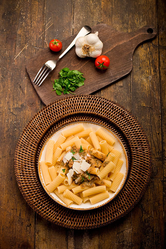 Delightful Blend of Technology&Culinary - Android Pasta Background