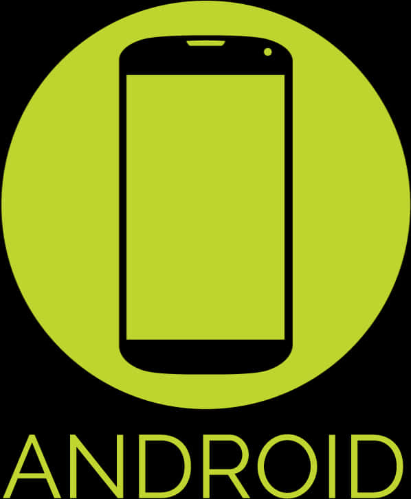 Android Phone Icon Green Background PNG