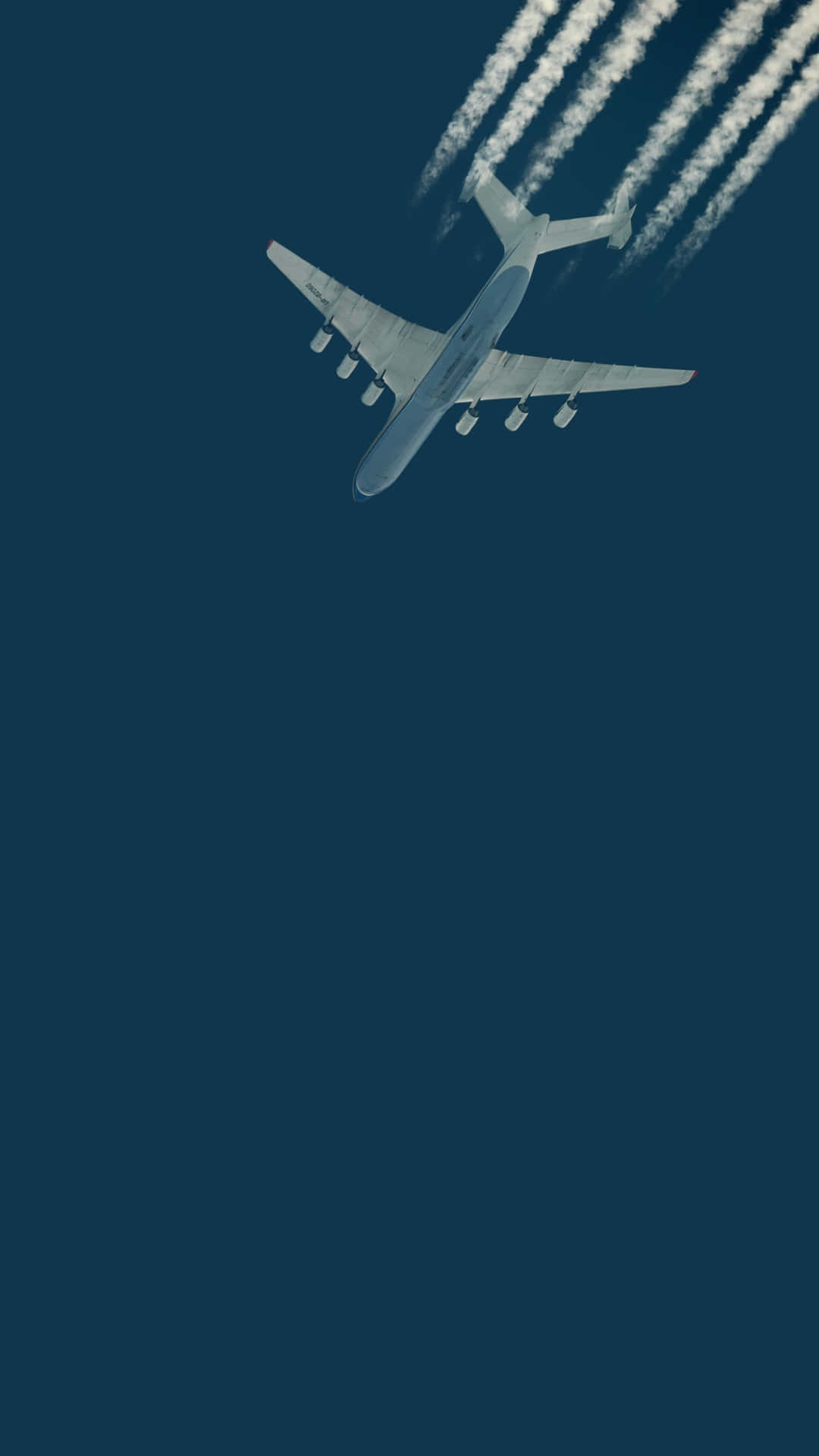 Airplane Leaves Six Trails Of Smoke Android Plane Background