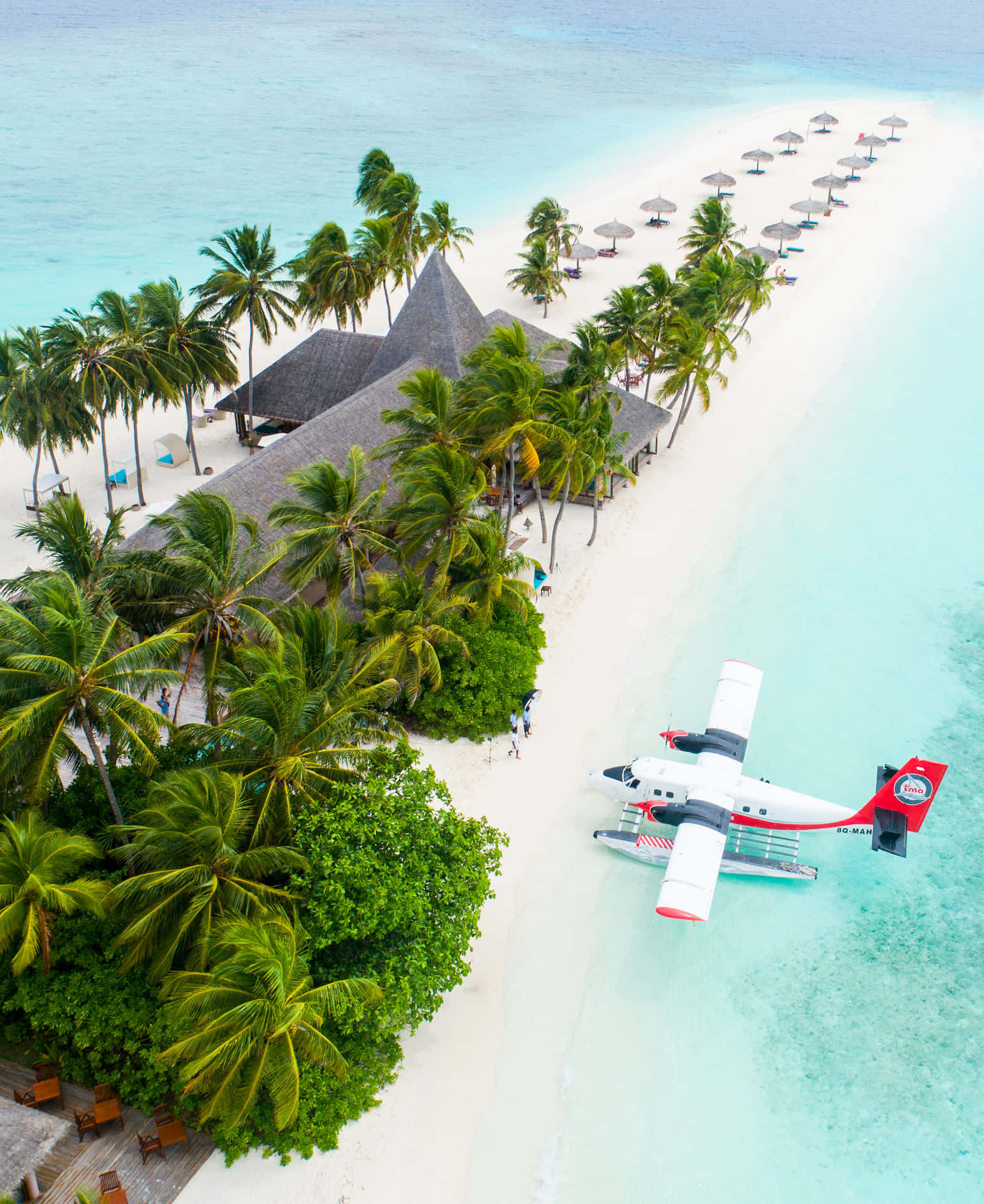 Floatplane On Veligandu Island Android Plane Background