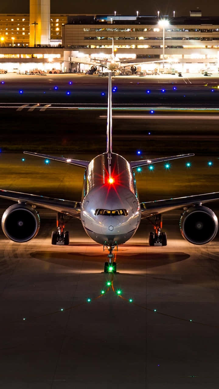 Airplane Parked On Runway Android Plane Background