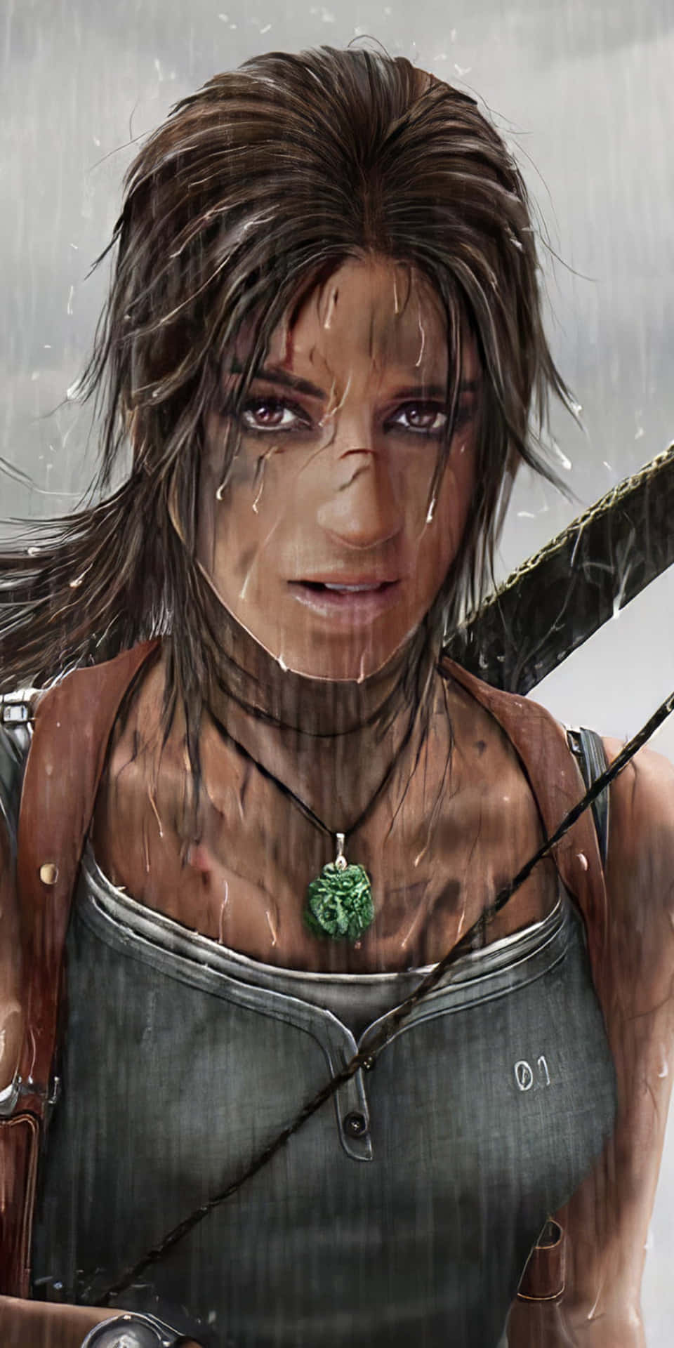 Androidhintergrundbild Mit Regen Für Rise Of The Tomb Raider