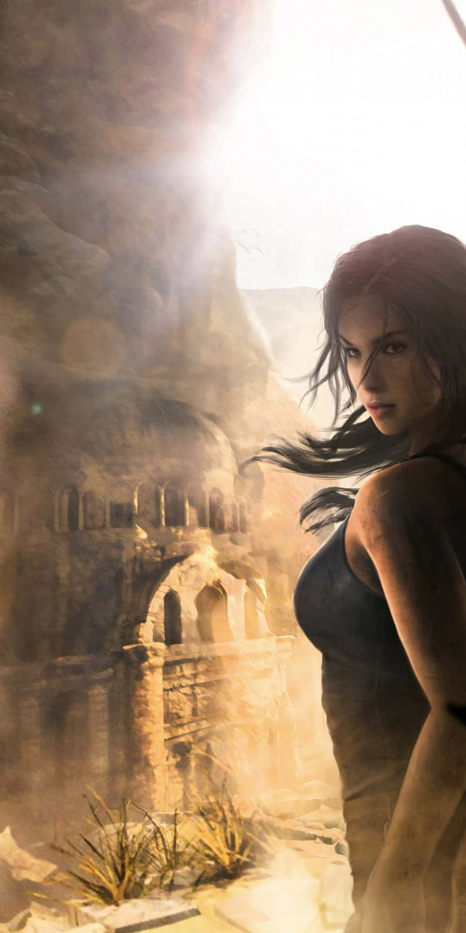 Fondode Pantalla De Android De Rise Of The Tomb Raider En Las Ruinas.