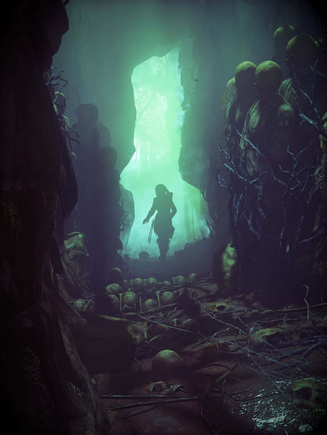 Android Stigning af Tomb Raider baggrund Knogler Skeletter