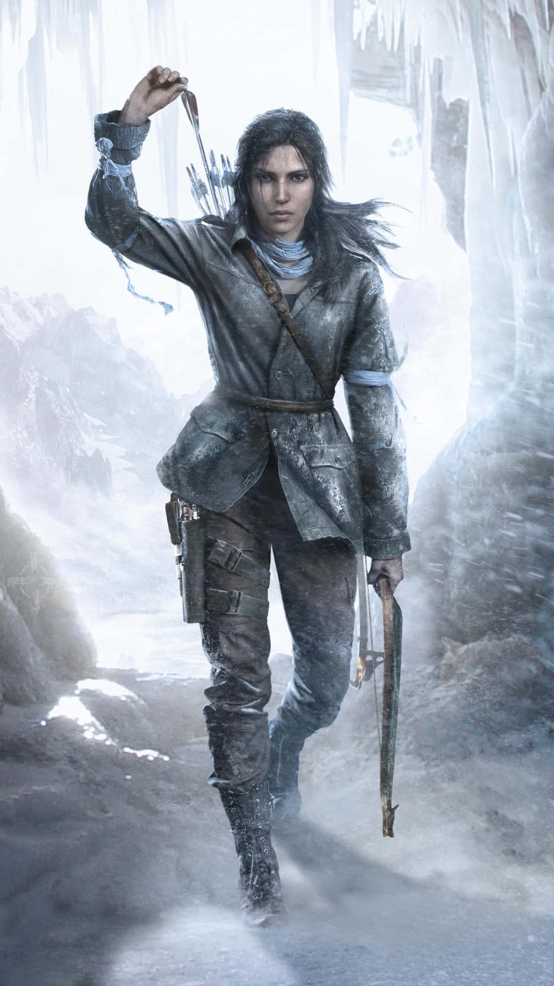 Androidhintergrundbild Schnee Rise Of The Tomb Raider