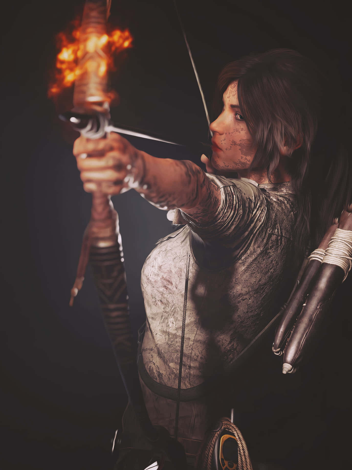 Androidhintergrundbild Rise Of The Tomb Raider Feurig