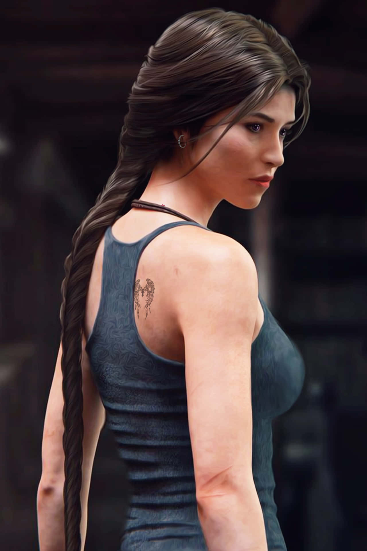 Croftandroid Bakgrundsbild För Rise Of The Tomb Raider Med Lara Croft.