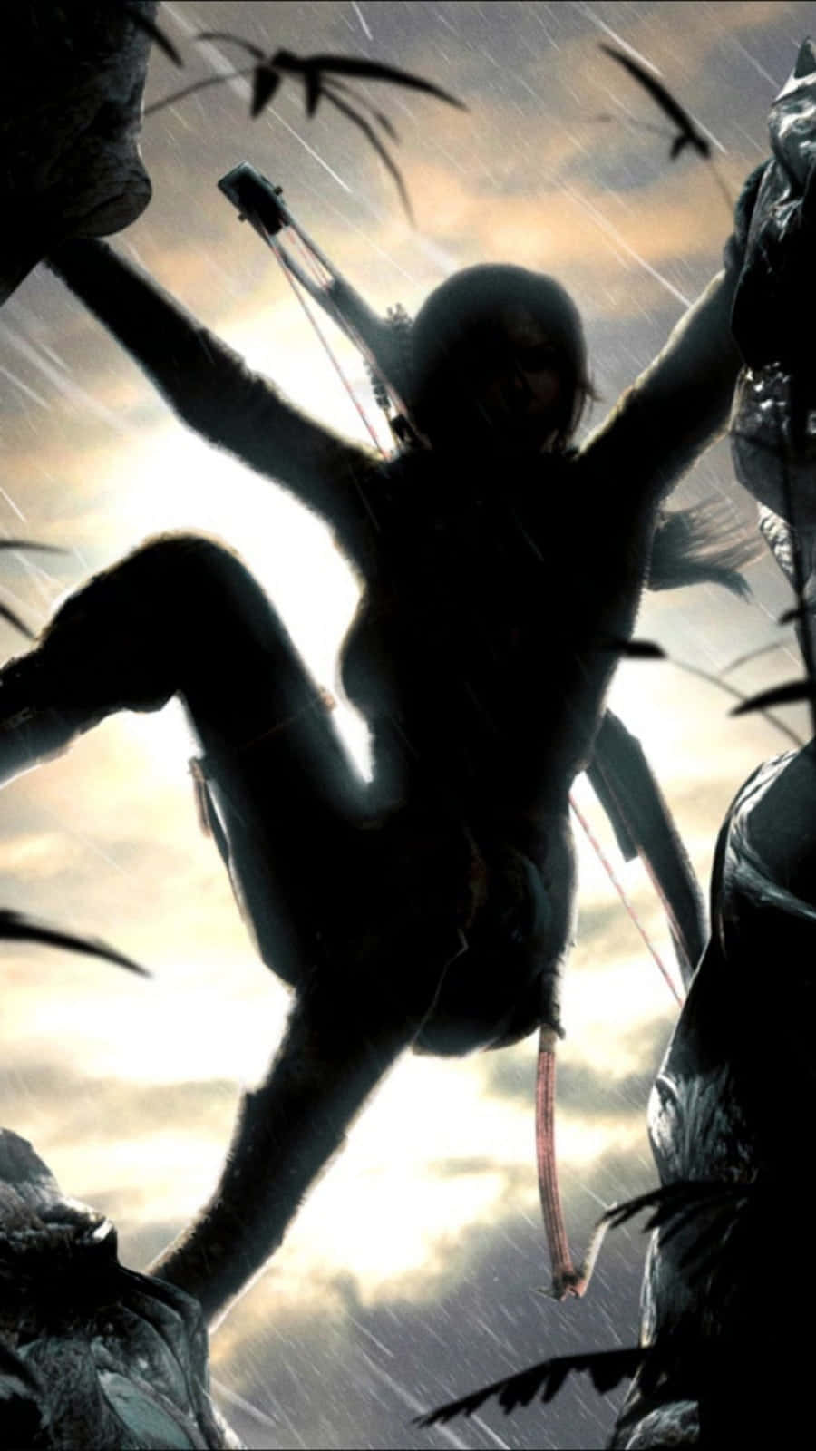 Sfondoandroid Di Rise Of The Tomb Raider Con Silhouette