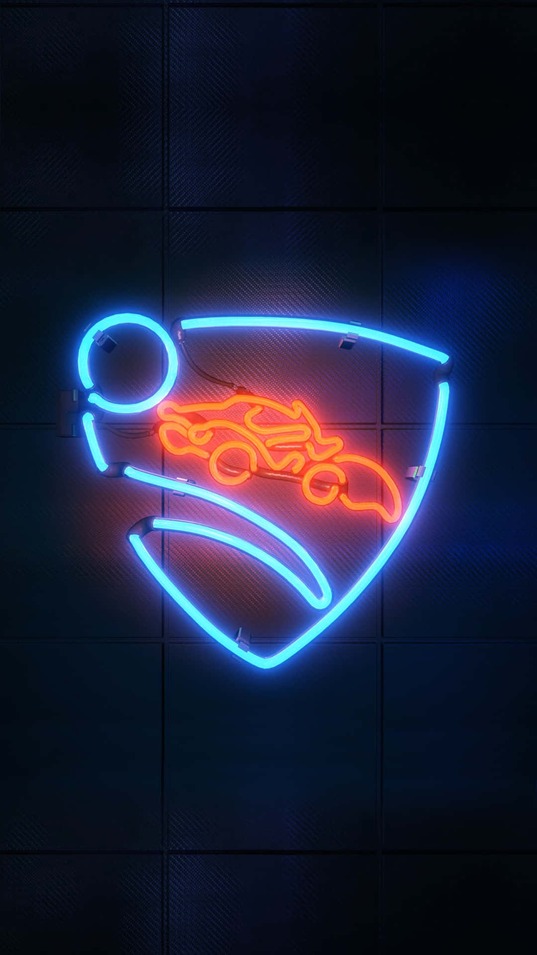 Android Rocket League Neon Logo Baggrund