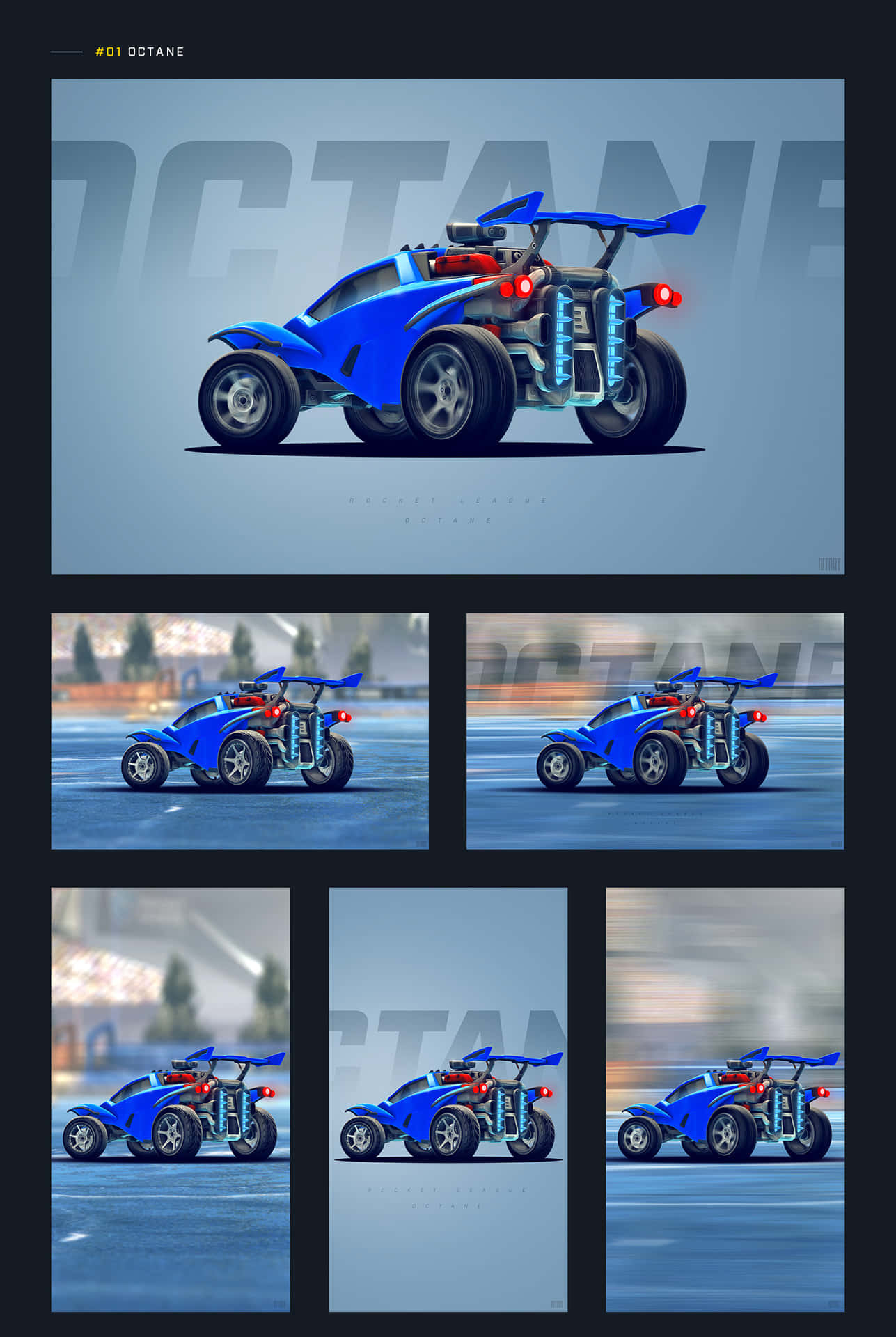 Blue Octane Collage Android Rocket League Background