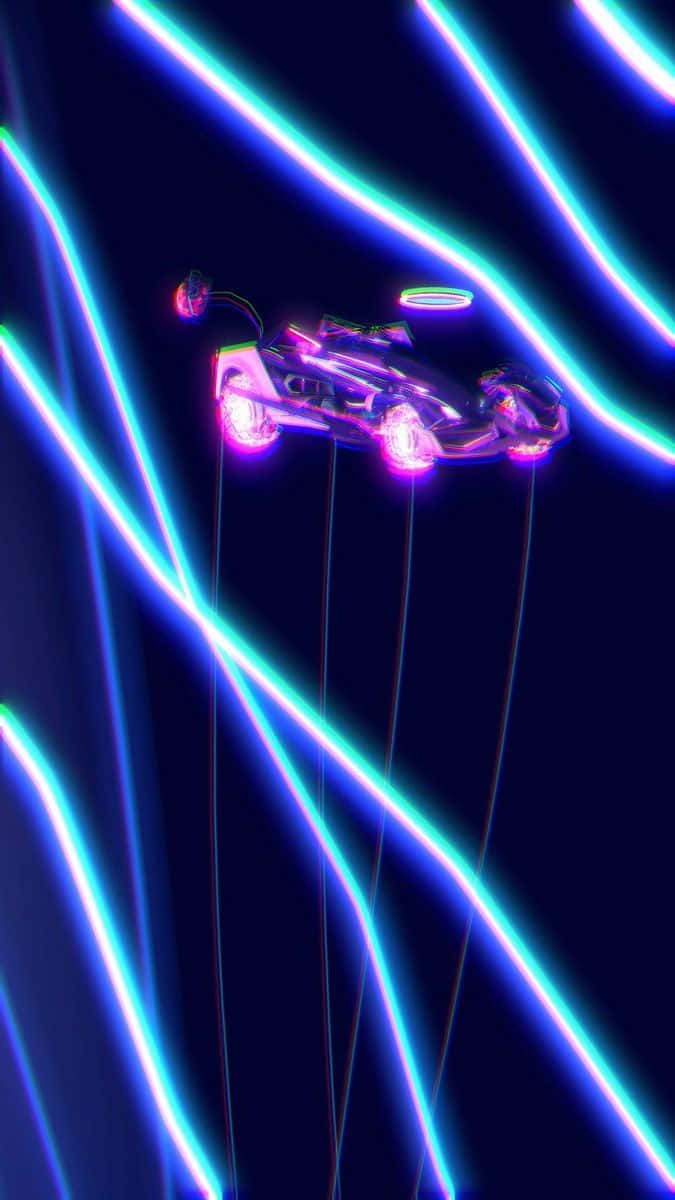 Android Rocket League Blue Neon Light Background