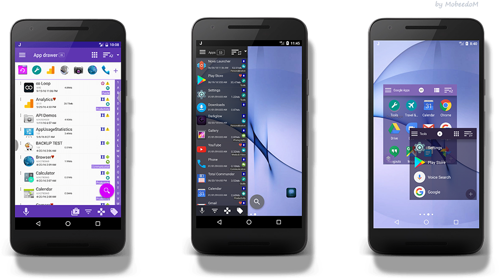 Android Smartphone Interface Variations PNG