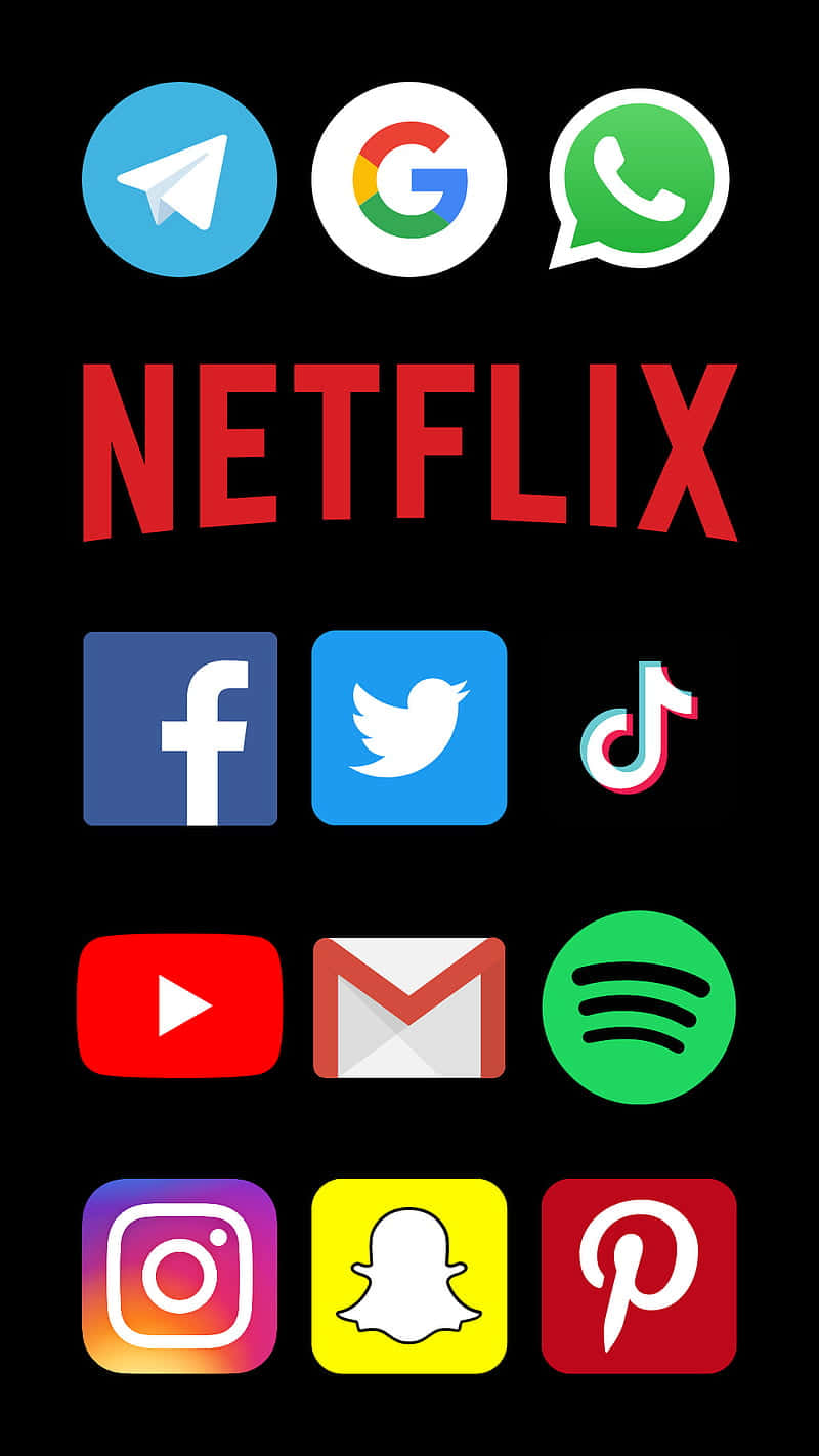 Androidsoziales Hintergrundbild Telefon App Logos