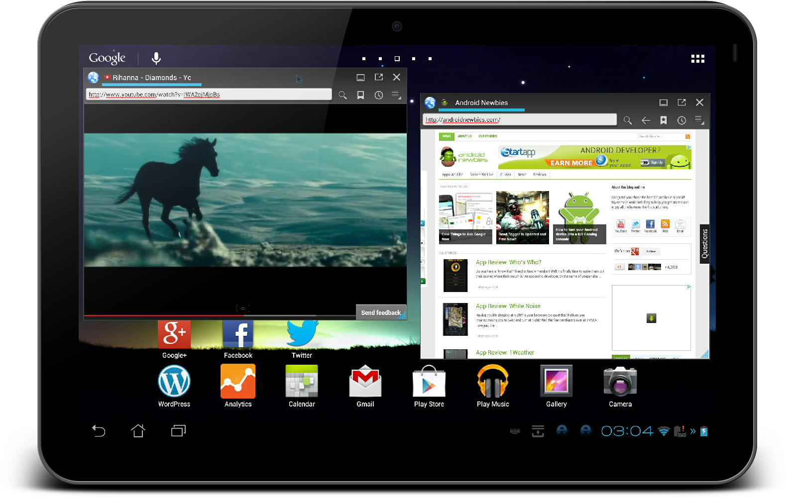 Android Tablet Multi Window Feature PNG