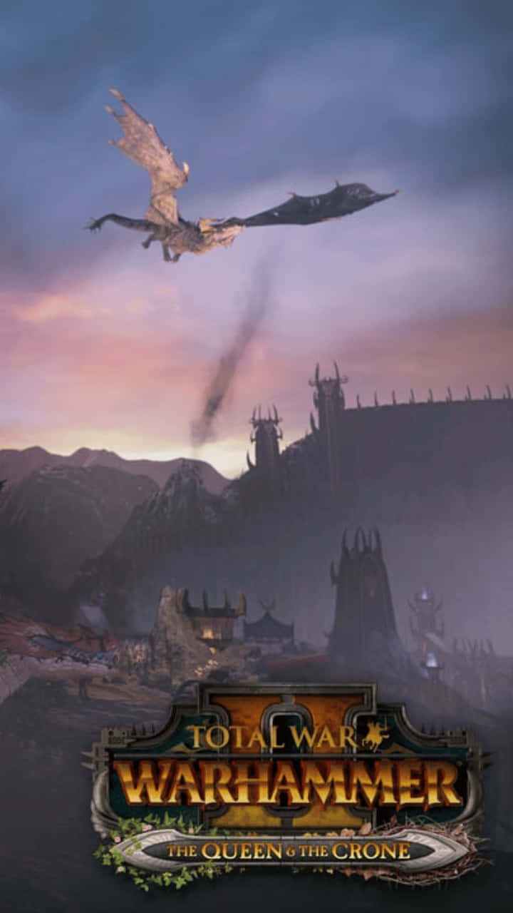 Warhammer - A Dragon Flying Over A City