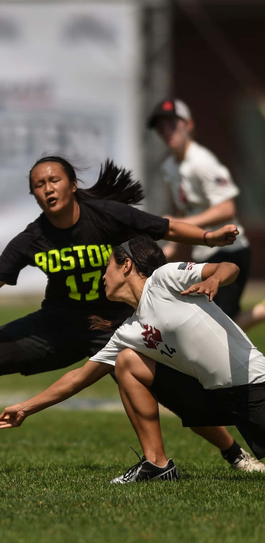 Athletes Defense During Android Ultimate Frisbee Background