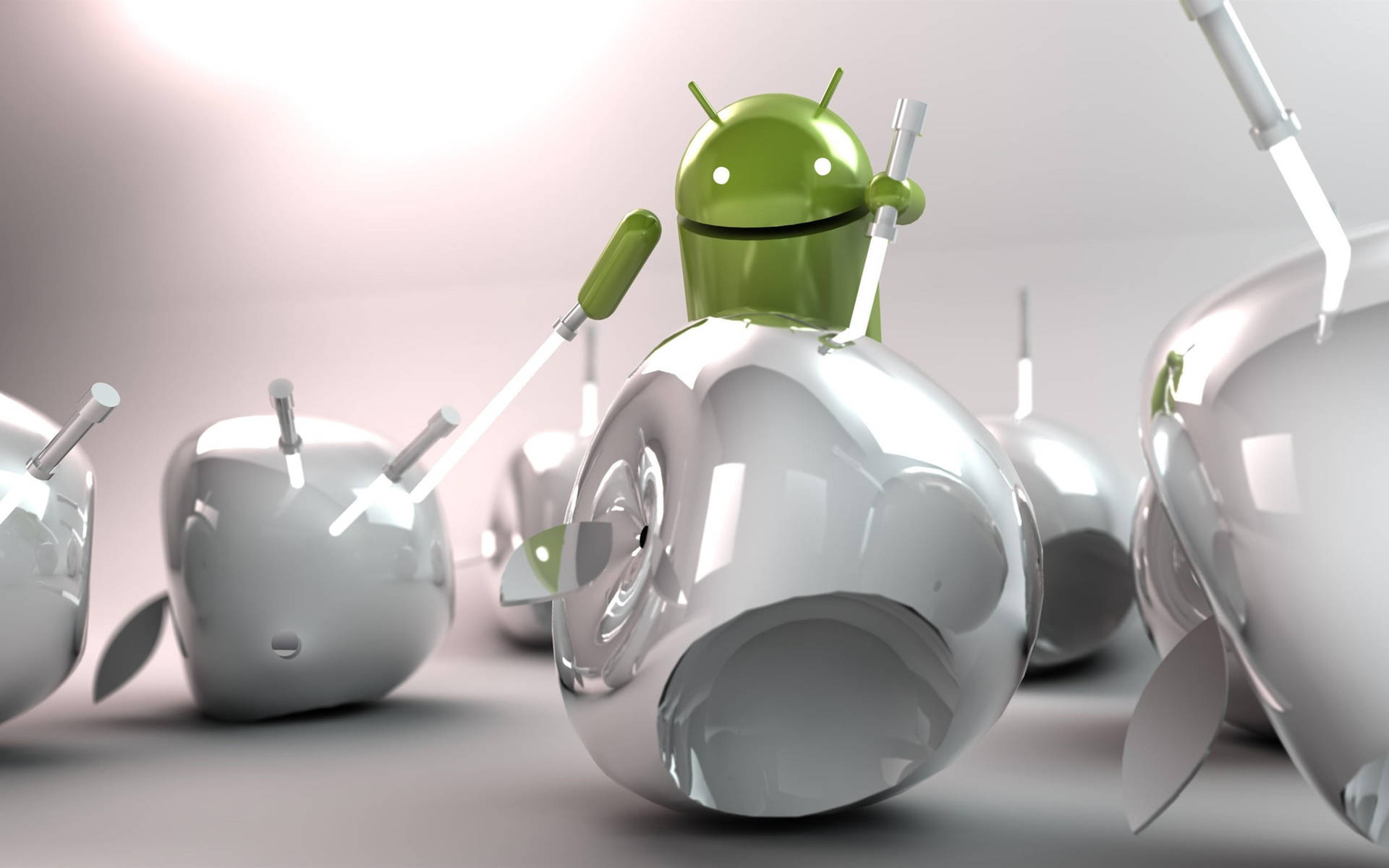 Android Vs. Desktop Apple Papel de Parede
