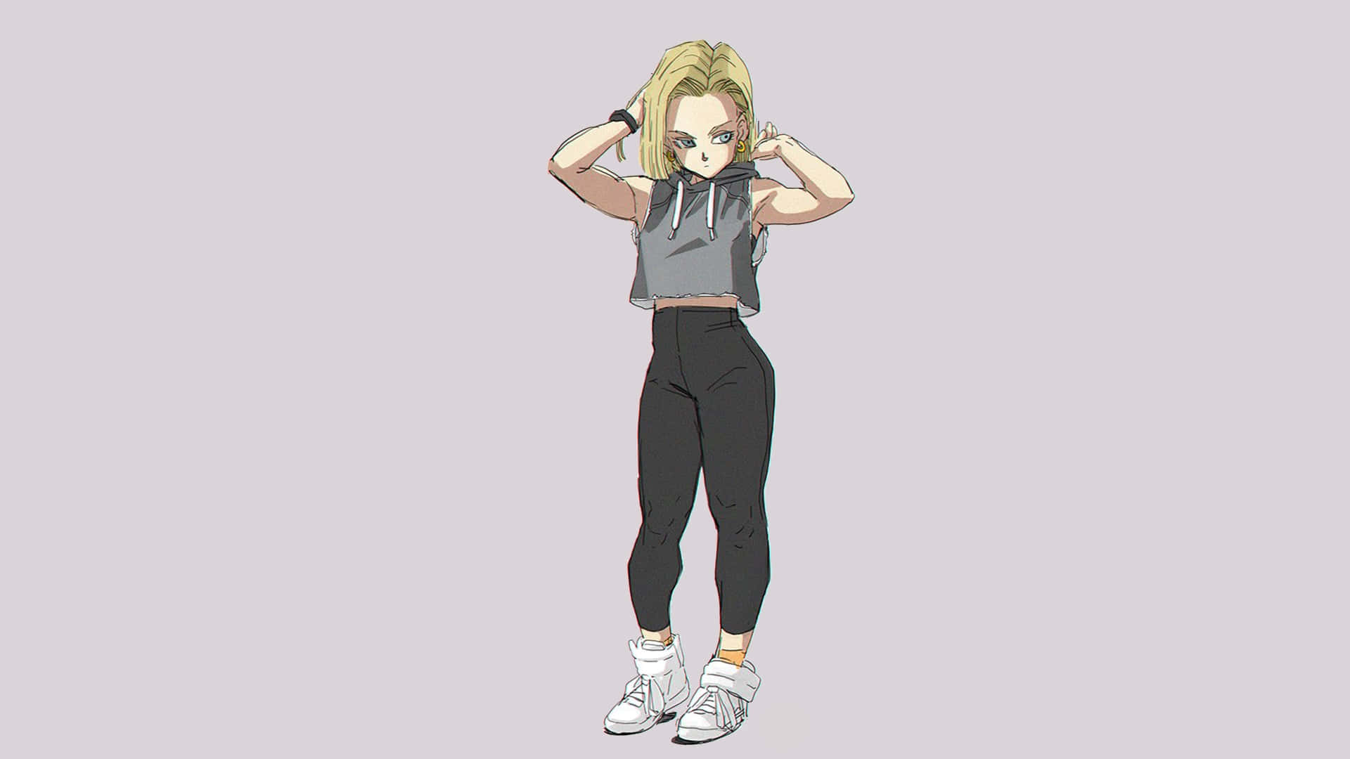 Android18 D B Z Seisova Asento Taustakuva