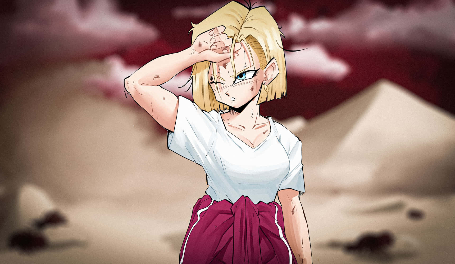 Android18 Pose Gurun Wallpaper