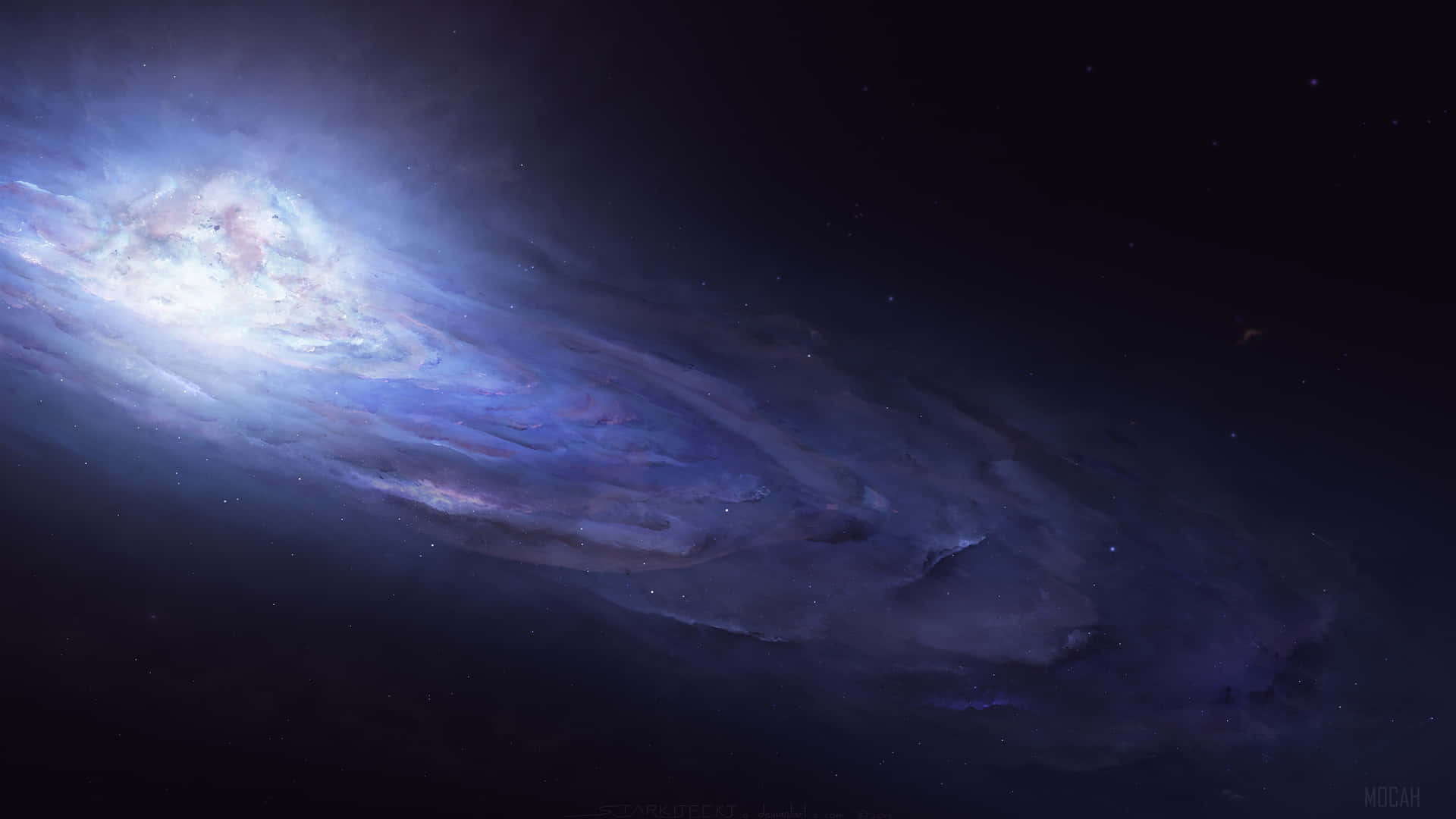 Andromedagalaksen - Fire Gange Opløsningen Af Et 2d-hd Billede. Wallpaper