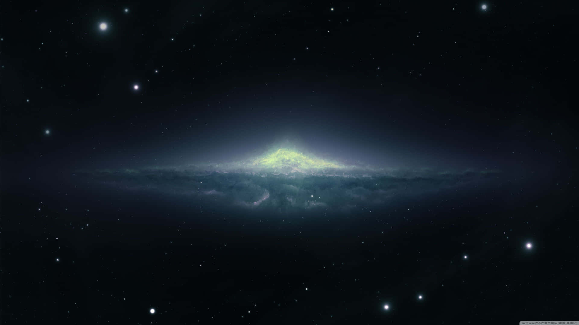 Unosguardo Alla Galassia Di Andromeda Dalla Terra. Sfondo