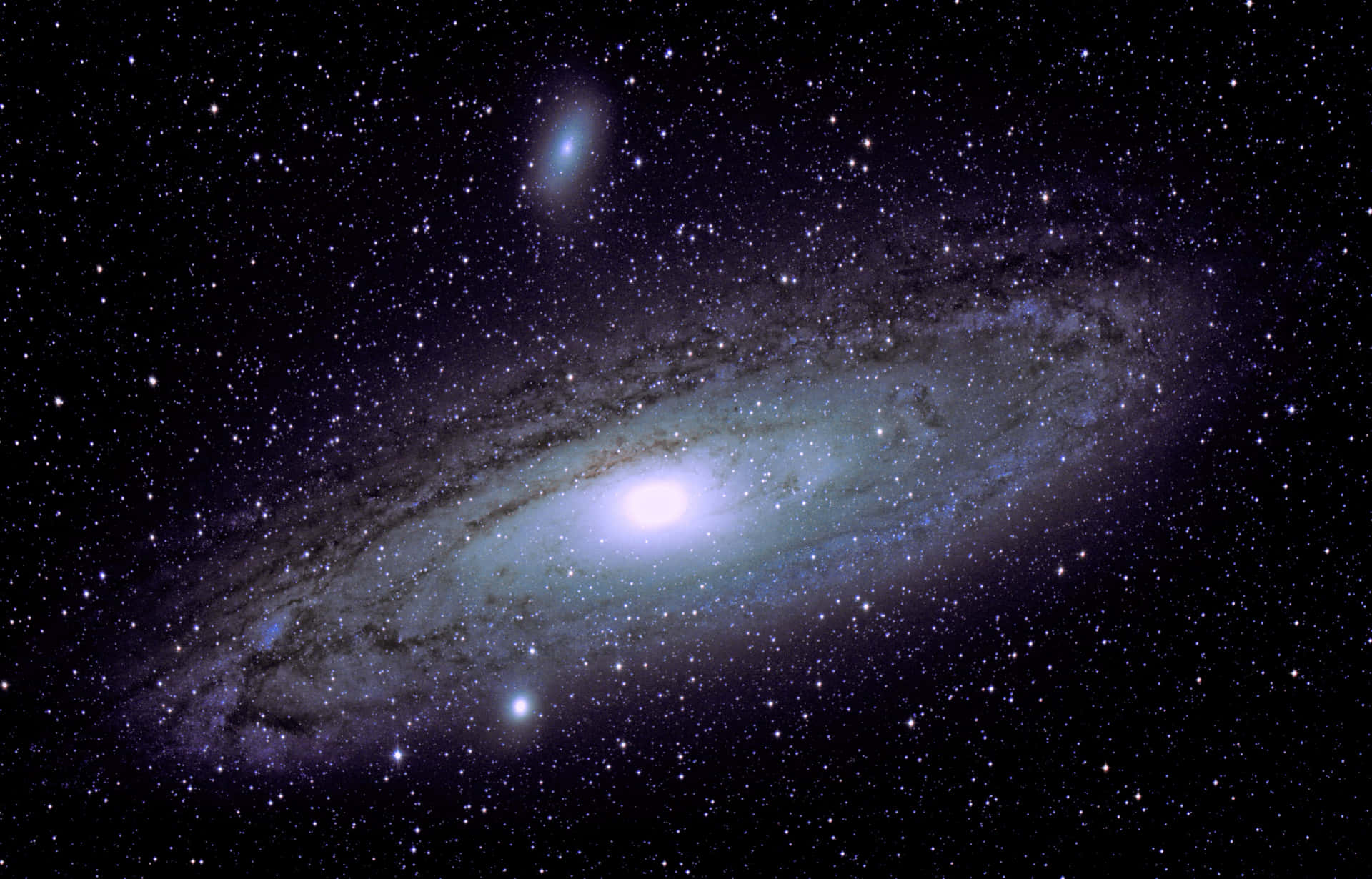 Unavista Mozzafiato Della Galassia Di Andromeda In 4k Sfondo