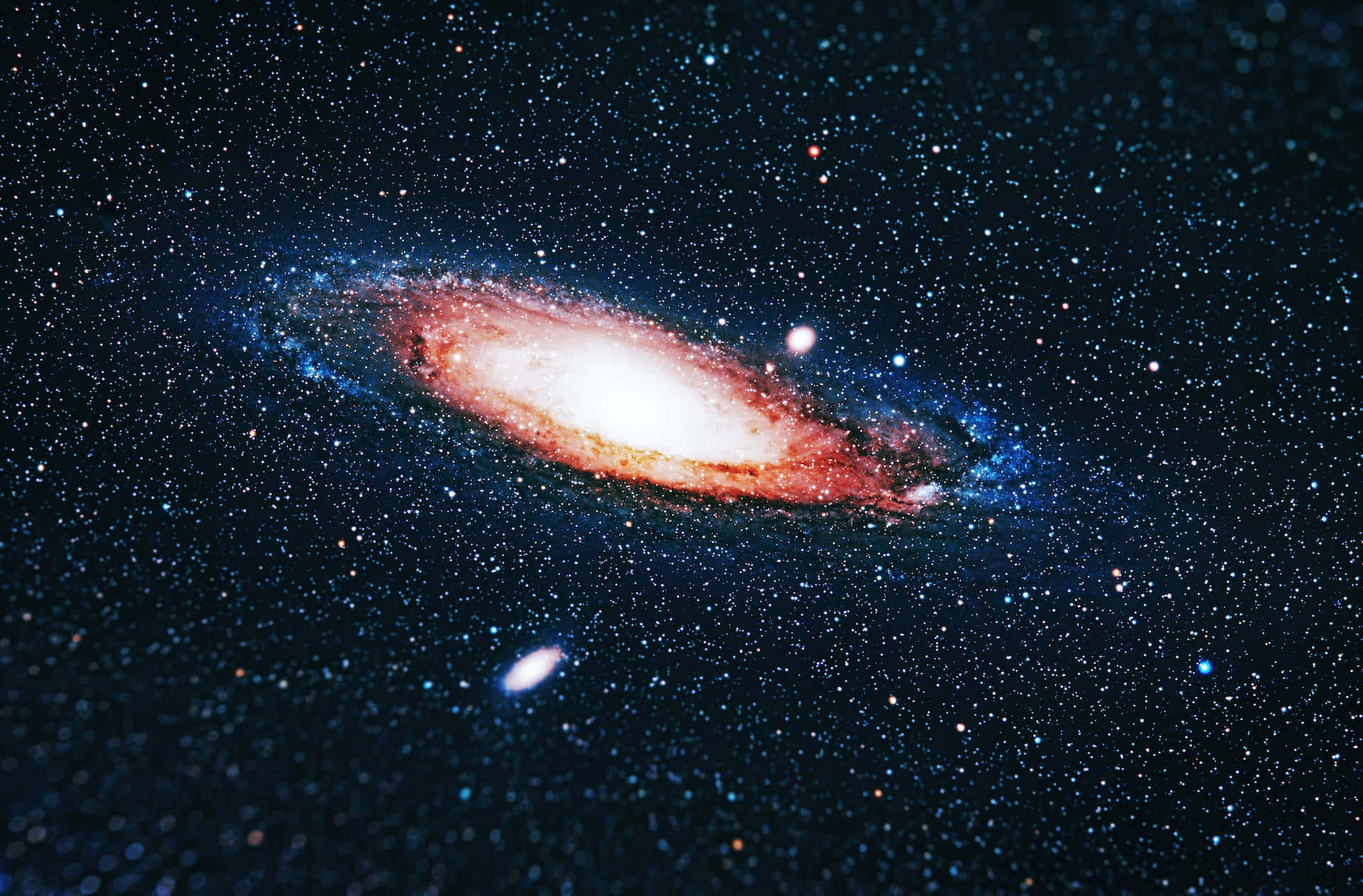 Den Andromeda Galakse i al sin Pragt Wallpaper