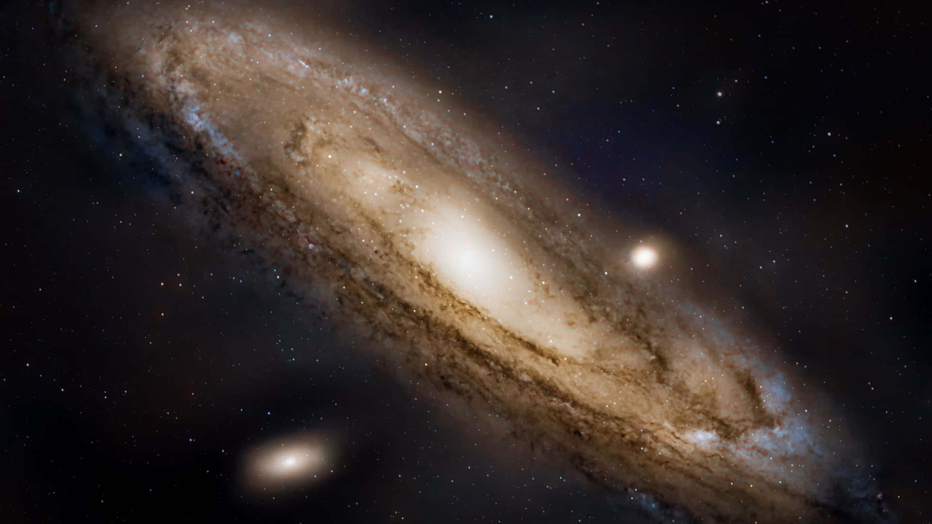 Den Andromeda Galaxen, en af de mest imponerende genstande i nattehimlen. Wallpaper