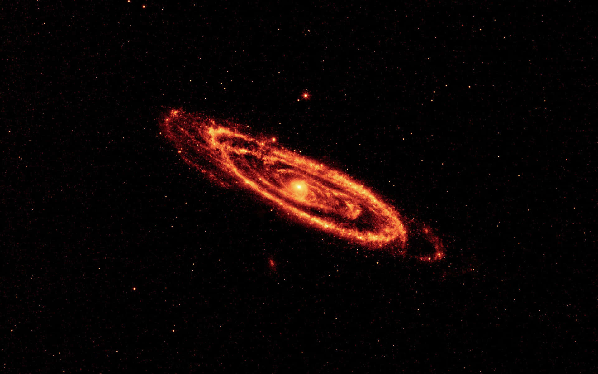En grand celestisk udsigt af Andromeda Galaxen. Wallpaper