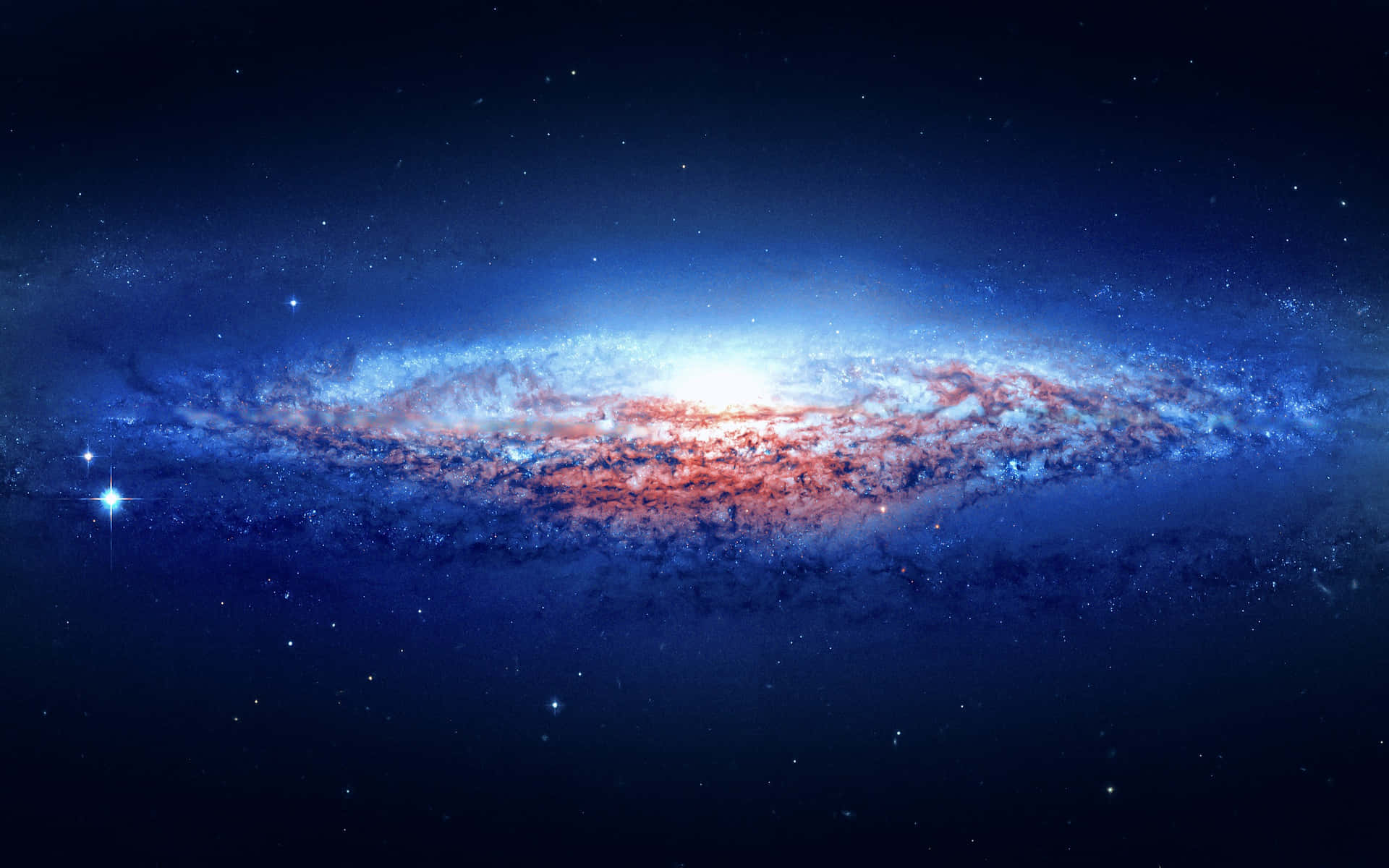 Utsiktöver Andromedagalaxen I 4k. Wallpaper