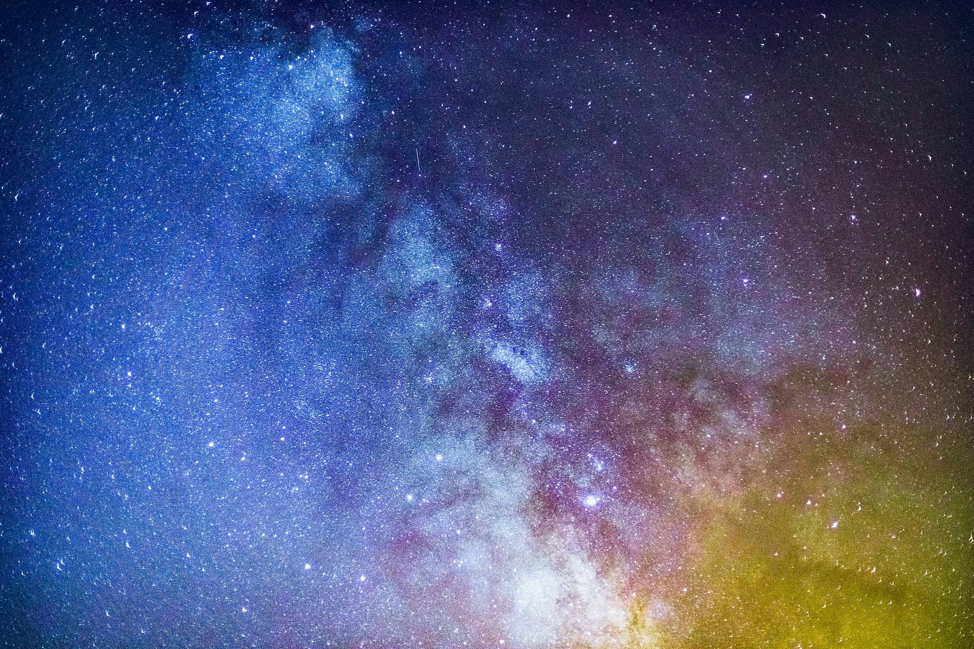 Andromeda Galaxy On Colorful Sky Wallpaper