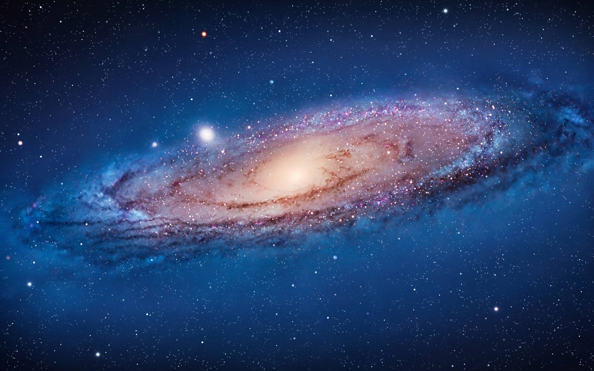 Andromeda Galaxy Twinkling Stars Wallpaper