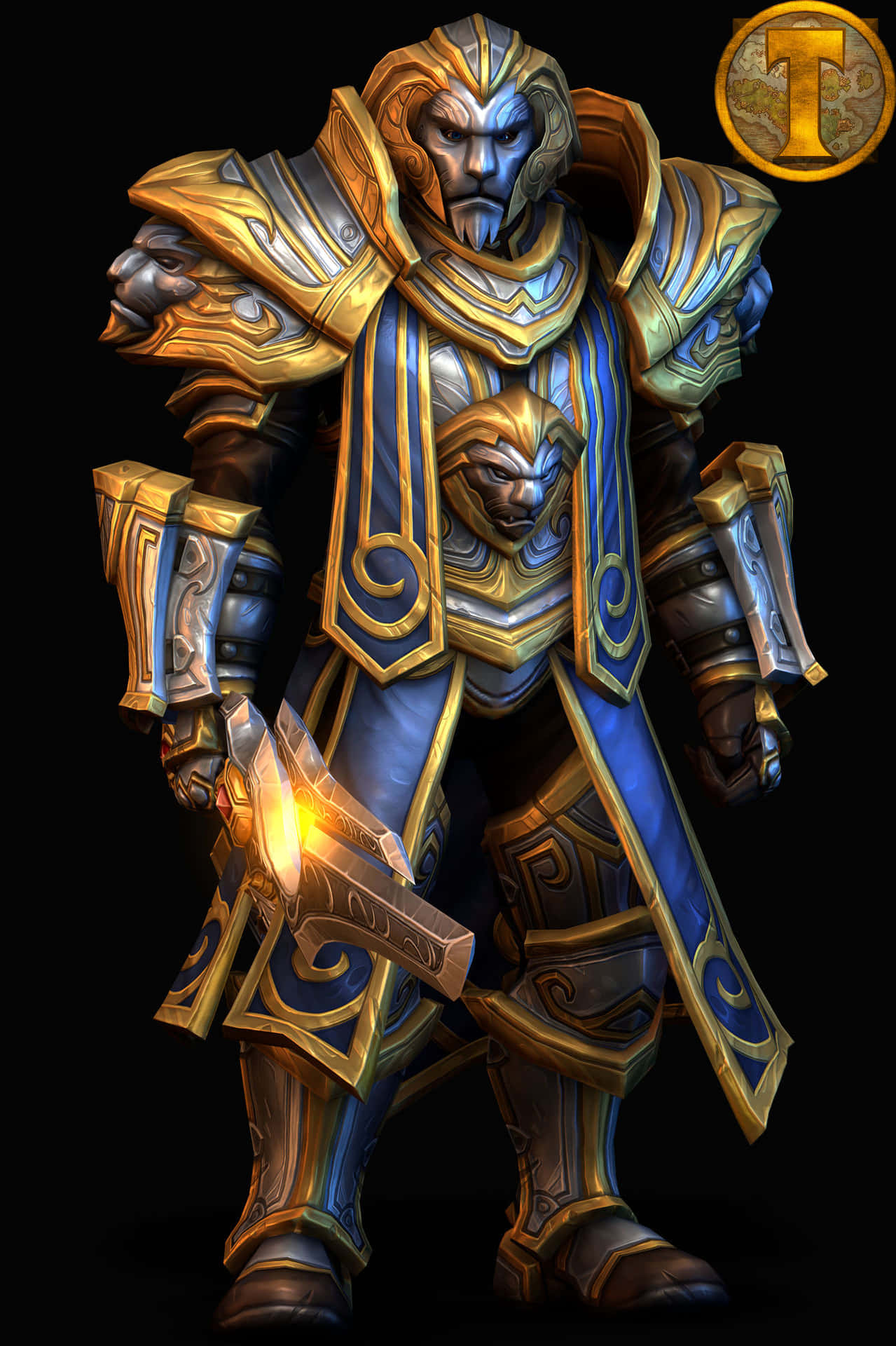 Anduin Wrynn Rustet Paladin Bakgrunnsbildet