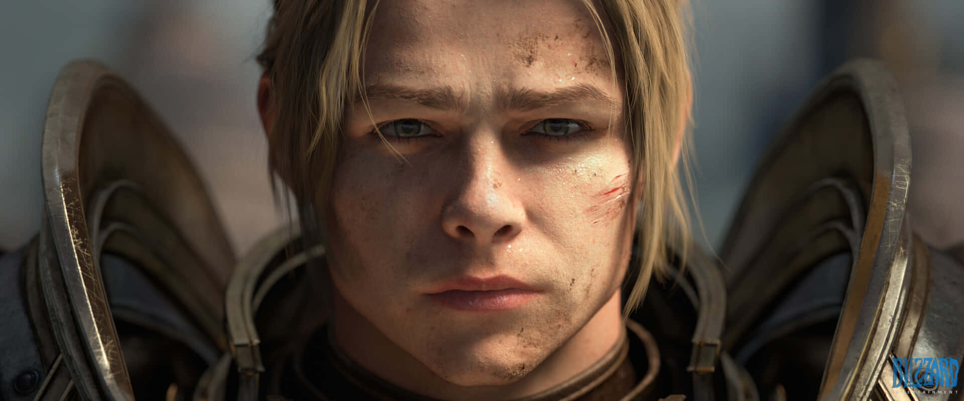 Anduin Wrynn Close Up Portret Achtergrond