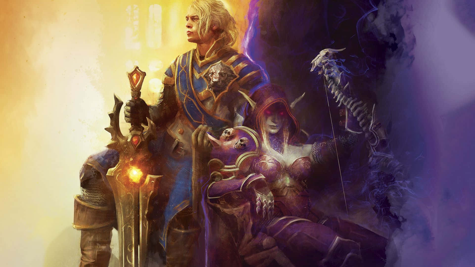 Anduin Wrynn Fantasy Kunstwerk Achtergrond