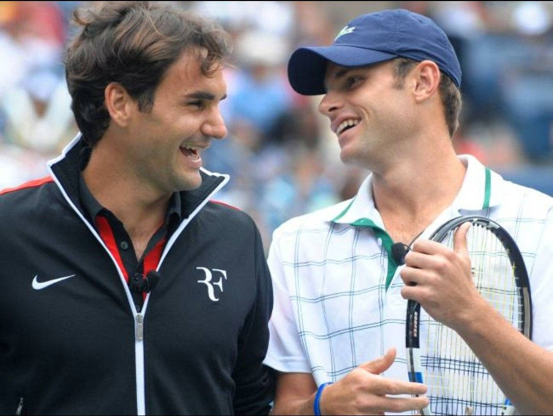 Andy Roddick og Roger Federer Wallpaper Wallpaper