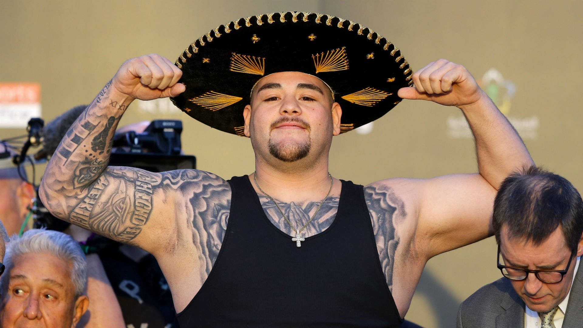 Andy Ruiz With Mexican Hat