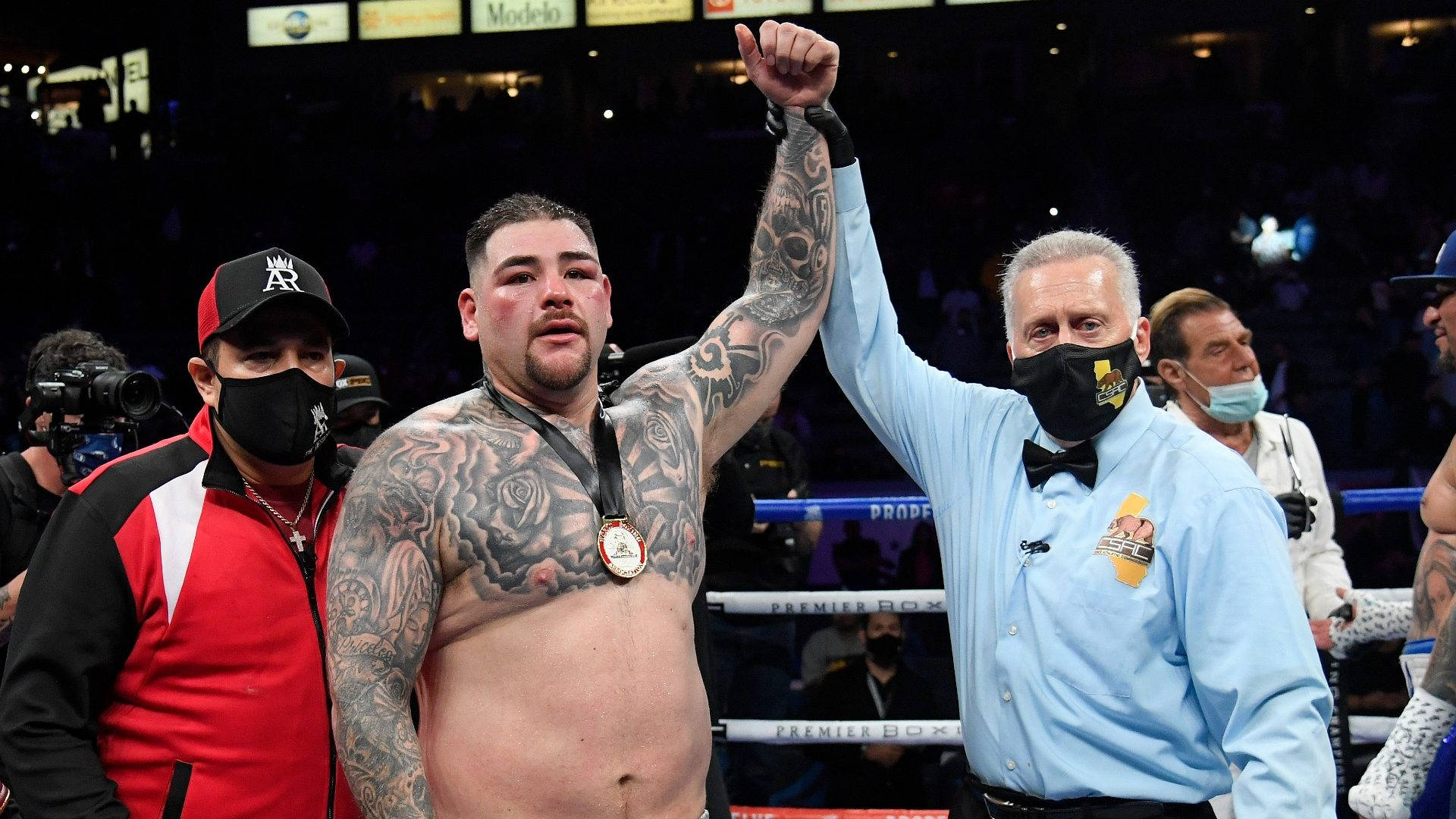 Andy Ruiz With Referee