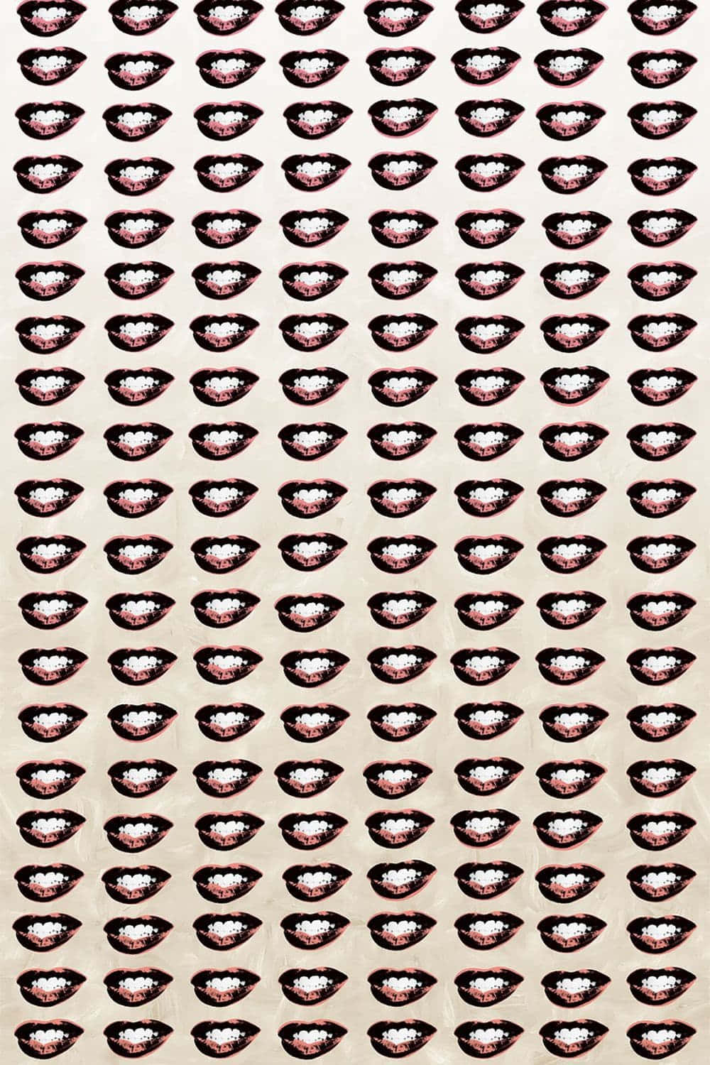 Andy Warhol White Lips Wallpaper