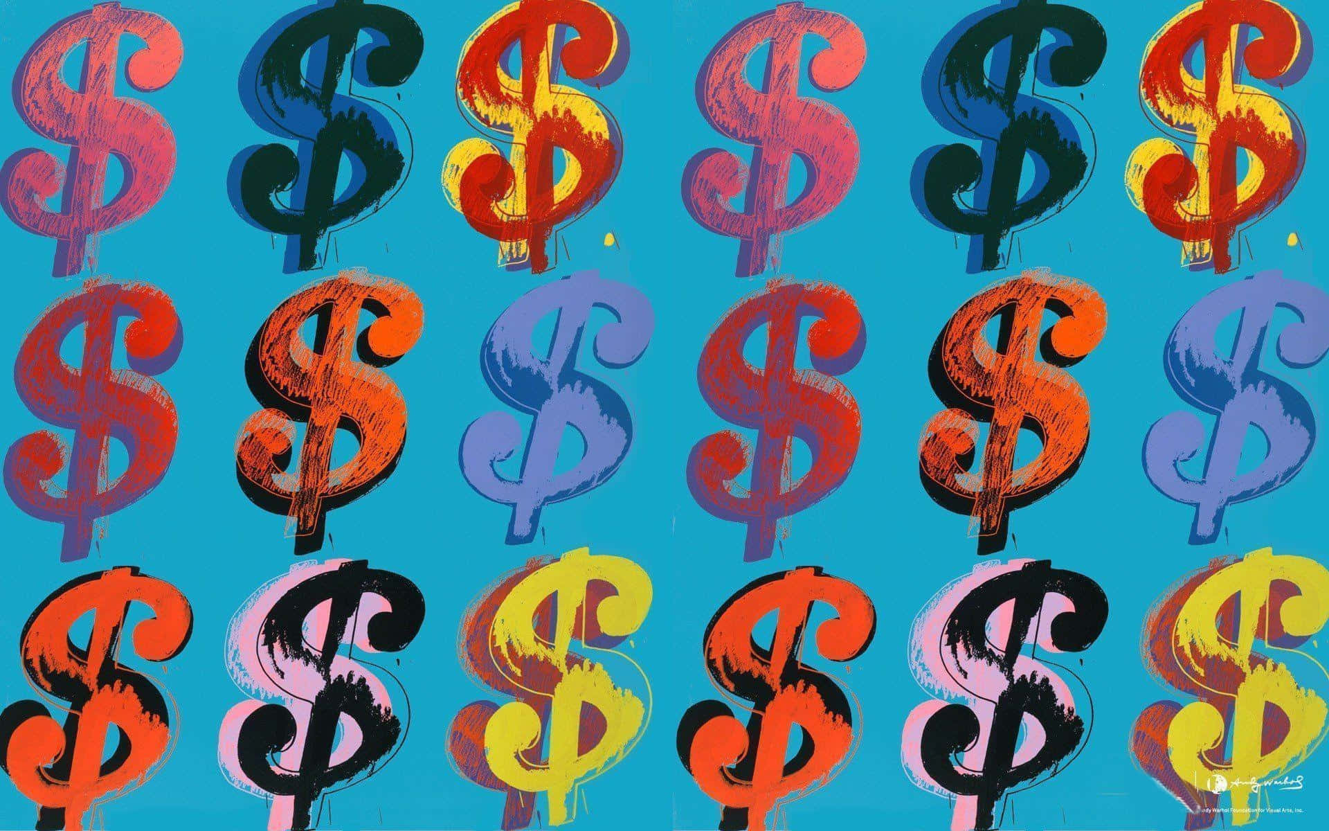 Andy Warhol Dollar Signs Wallpaper
