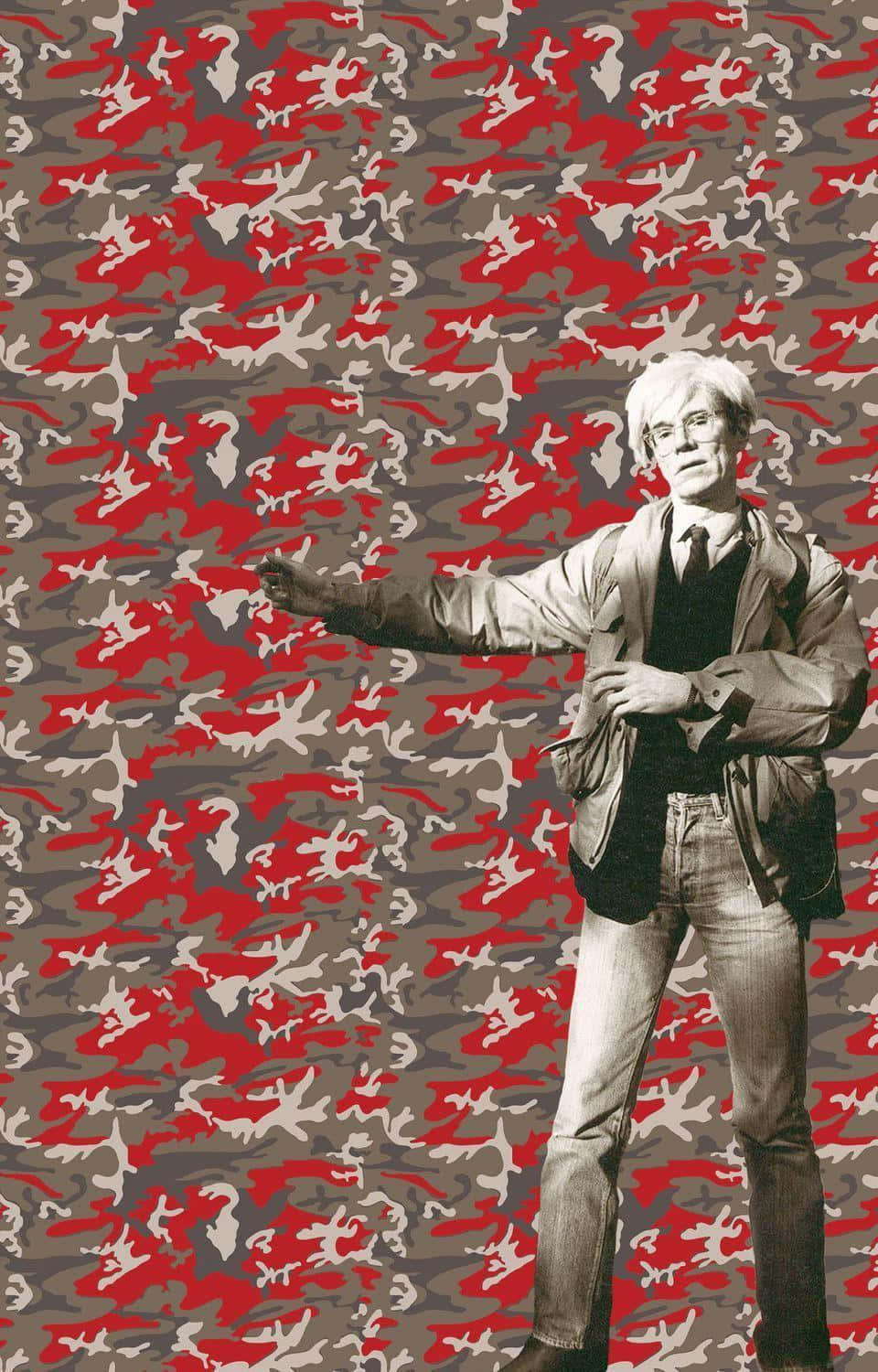 Retratode Andy Warhol Camuflaje Fondo de pantalla