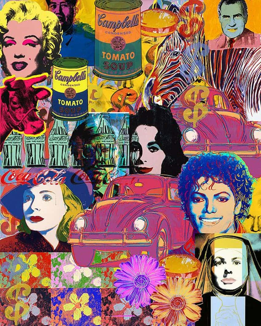 Andy Warhol Amerikansk ikon Design Wallpaper