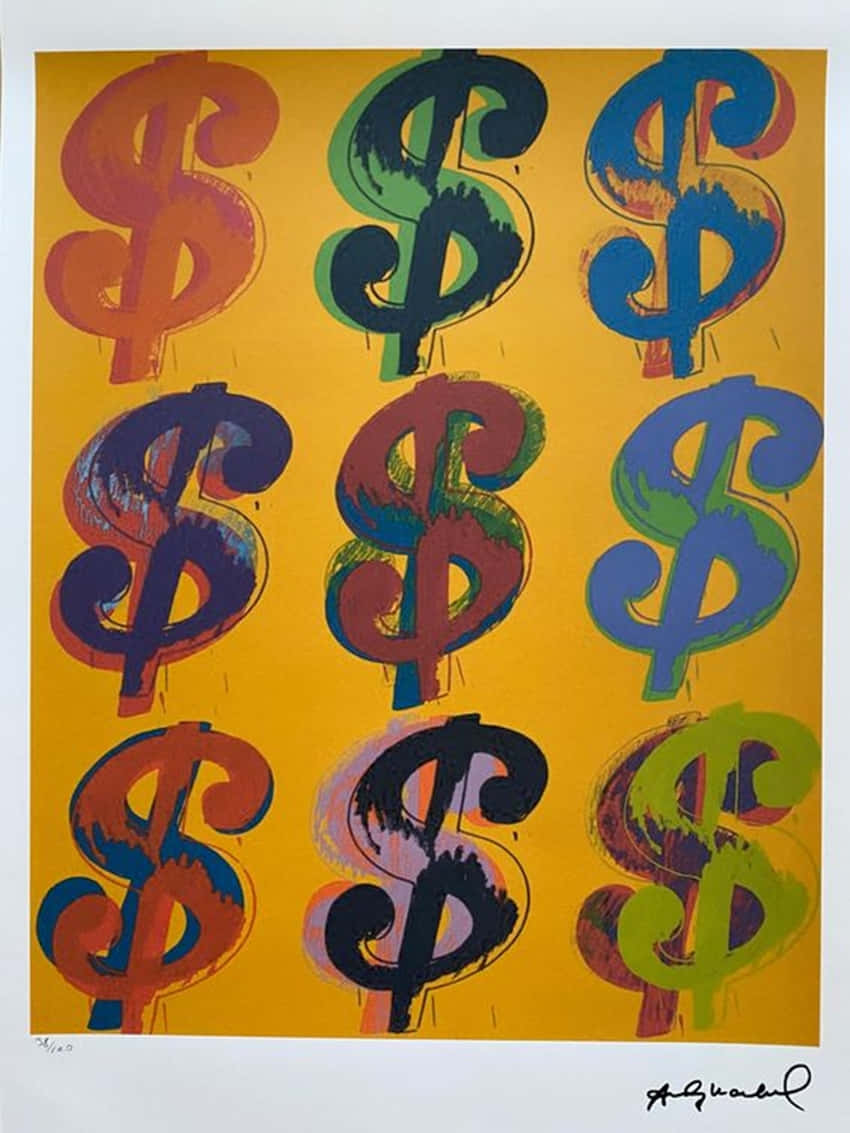 Andy Warhol Dollar Sign Wallpaper