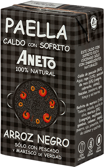 Aneto Natural Paella Broth Packaging PNG