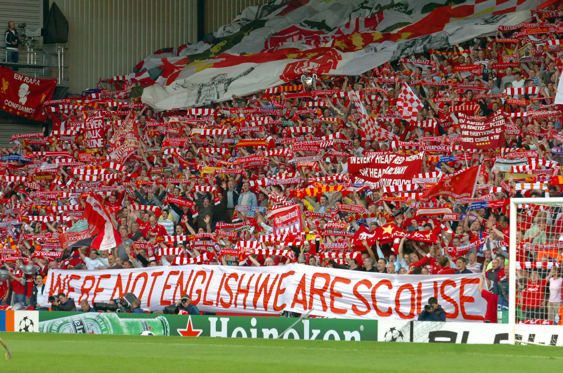 Anfield Liverpool Fans Support Wallpaper