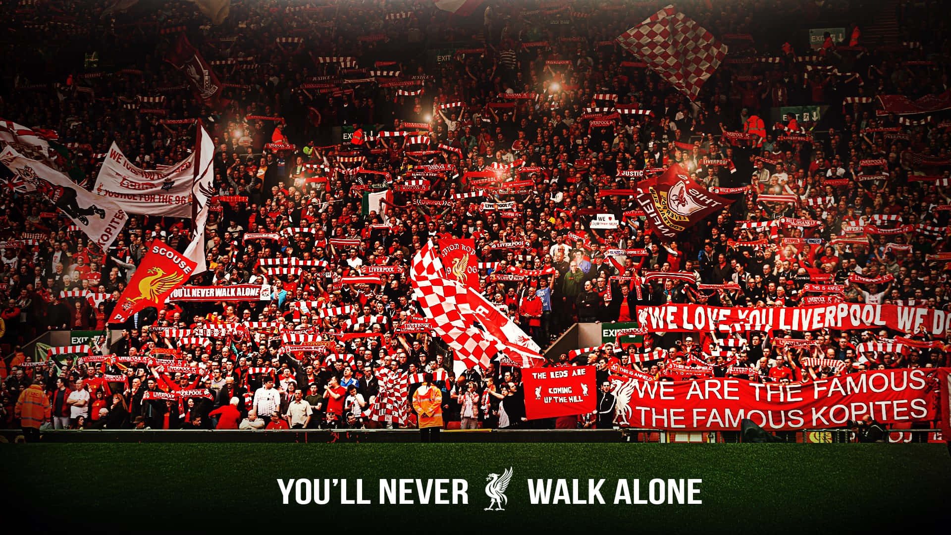Anfield Liverpool Supporters Cheering Wallpaper