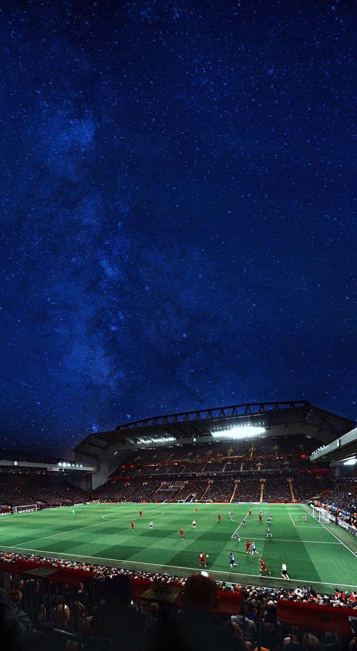 Anfield Night Match Starry Sky Wallpaper
