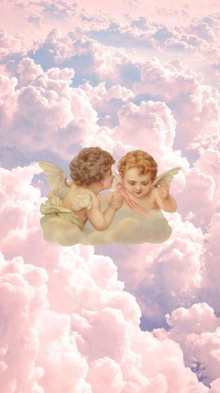 "A peaceful sky of angelic clouds." Wallpaper