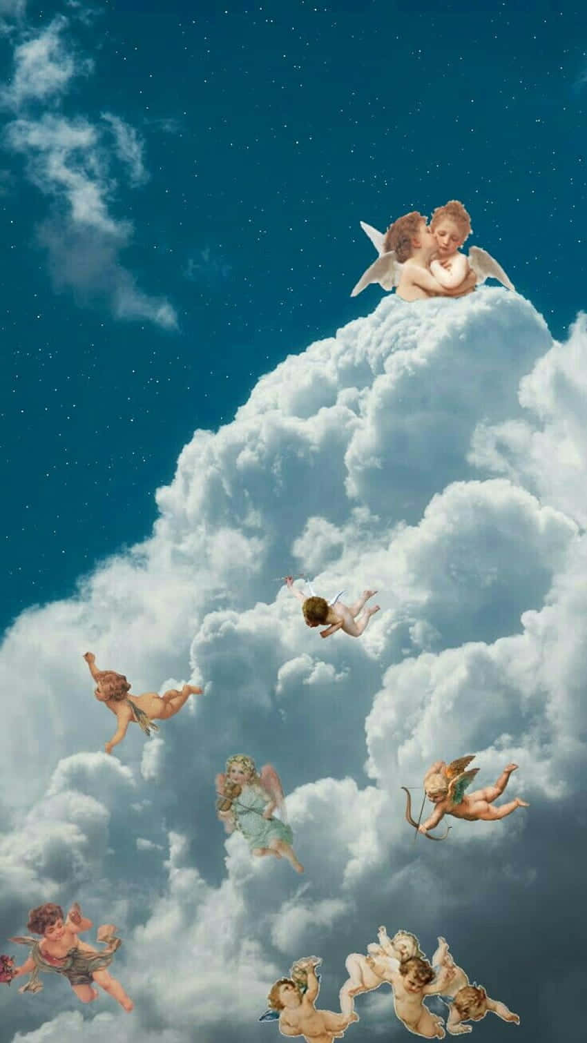 angel white aesthetic background clouds  Angel wallpaper Renaissance  art paintings Aesthetic wallpapers