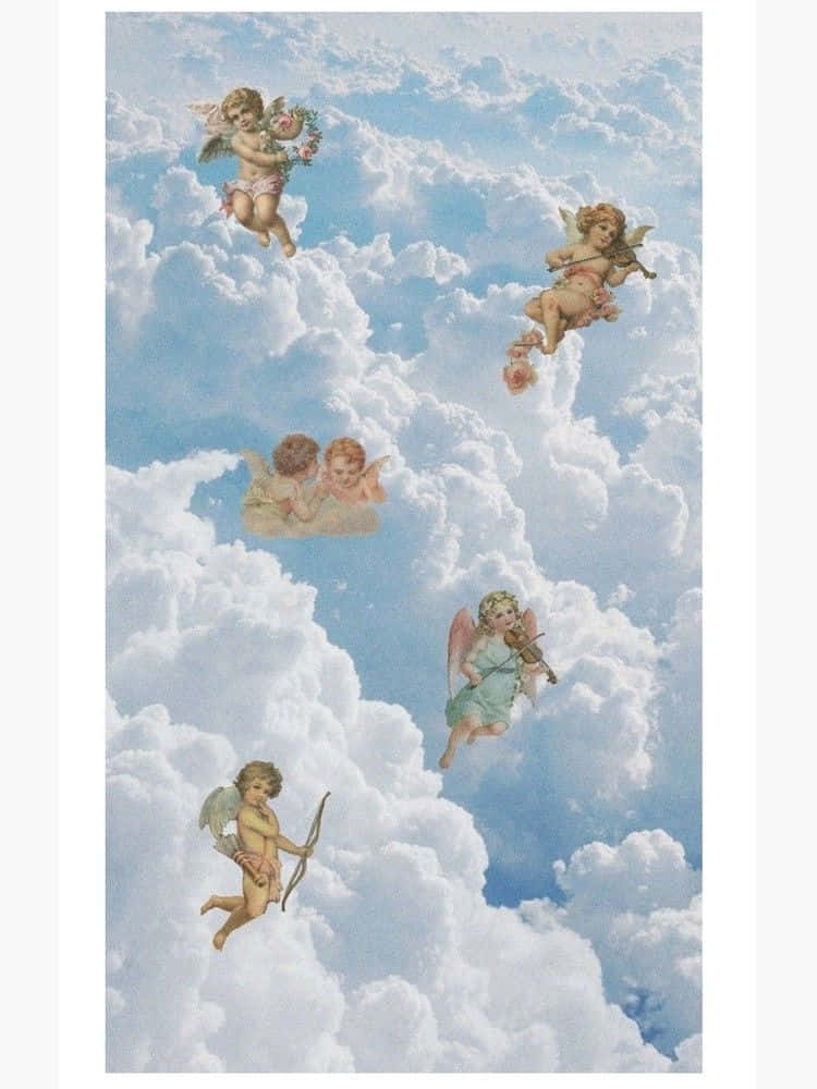 The Heavens Above - Angel Aesthetic Clouds Wallpaper
